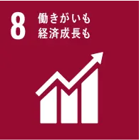 SDGs 8 の日本語のアイコン